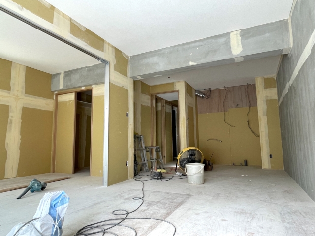 内装工事の様子